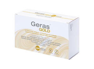 Geras Gold® Integratore nutraceutico costituito da  componenti che hanno dimostrato di contribuire a contrastare  i disturbi della menopausa